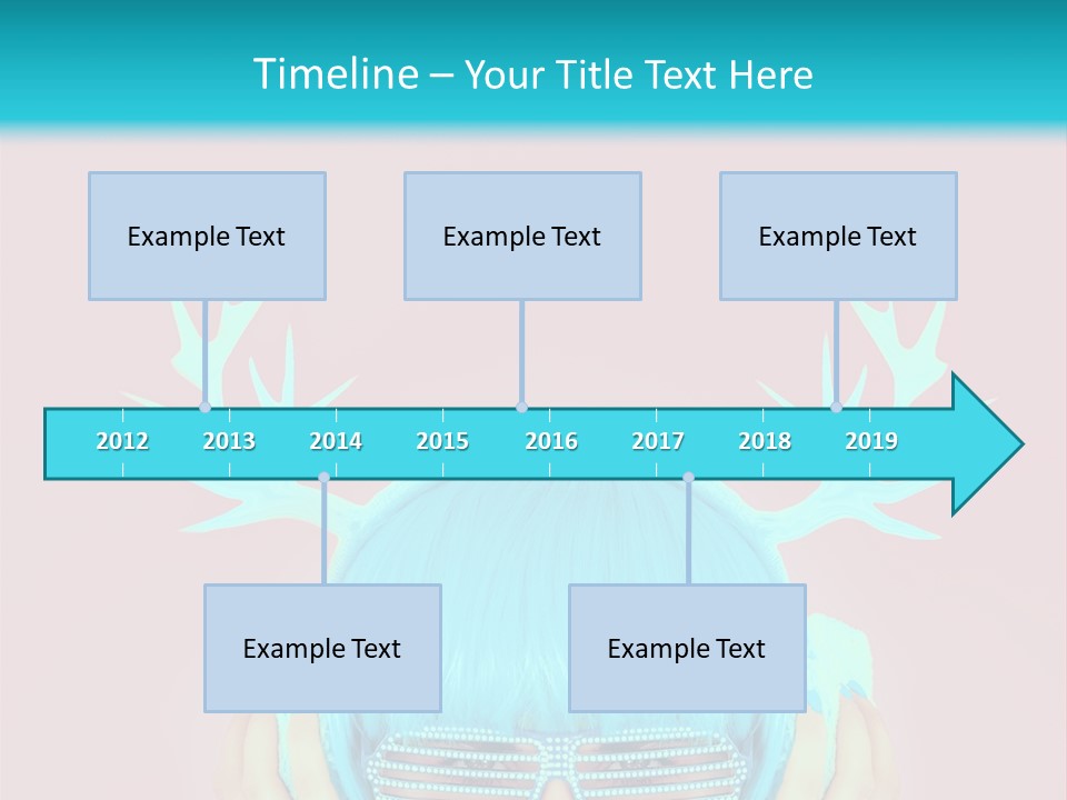 A Woman With Blue Hair And Sunglasses Is Holding Her Head PowerPoint Template