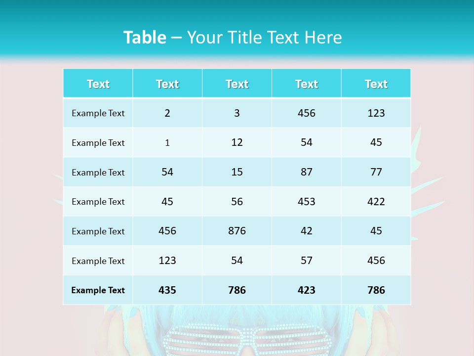 A Woman With Blue Hair And Sunglasses Is Holding Her Head PowerPoint Template