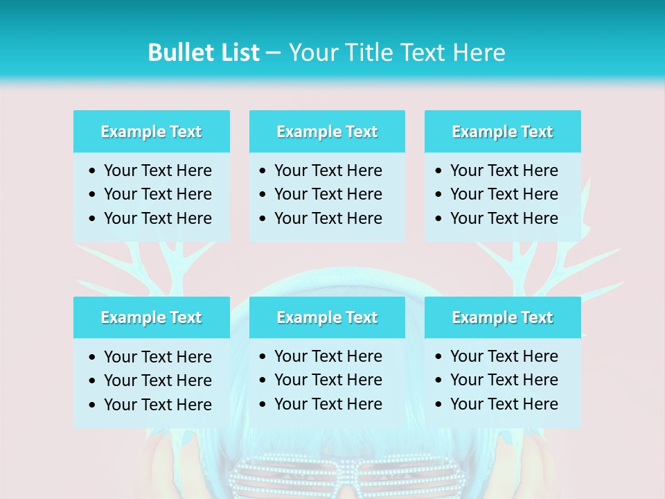 A Woman With Blue Hair And Sunglasses Is Holding Her Head PowerPoint Template