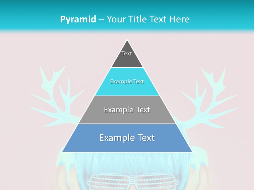 A Woman With Blue Hair And Sunglasses Is Holding Her Head PowerPoint Template