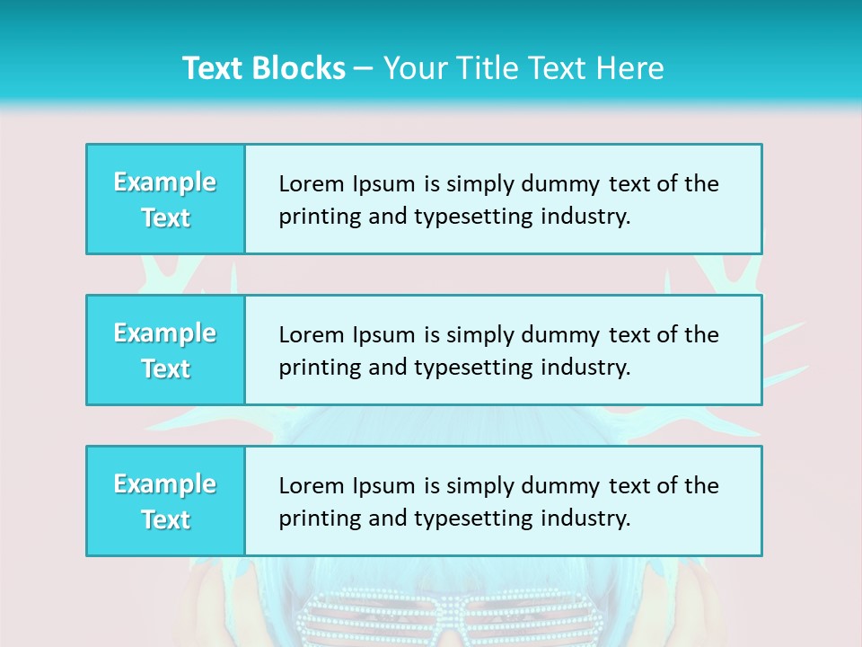 A Woman With Blue Hair And Sunglasses Is Holding Her Head PowerPoint Template