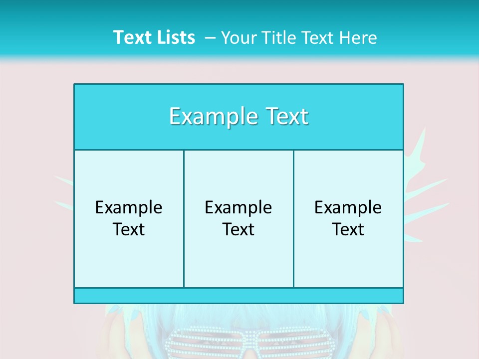 A Woman With Blue Hair And Sunglasses Is Holding Her Head PowerPoint Template