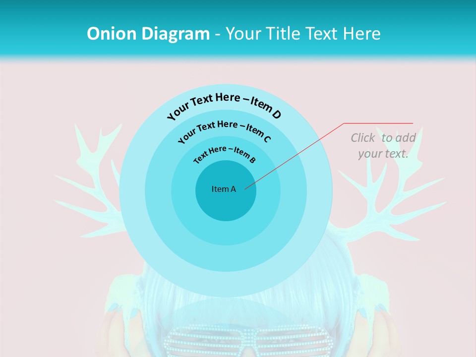 A Woman With Blue Hair And Sunglasses Is Holding Her Head PowerPoint Template