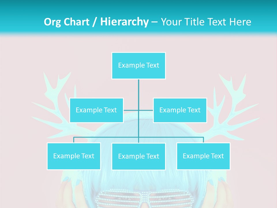 A Woman With Blue Hair And Sunglasses Is Holding Her Head PowerPoint Template