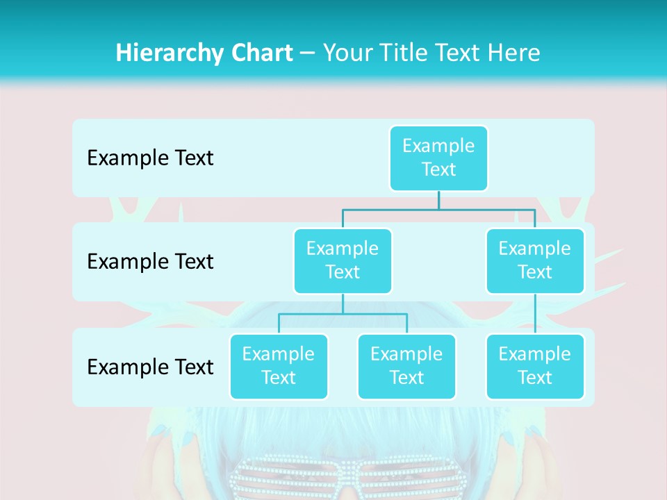 A Woman With Blue Hair And Sunglasses Is Holding Her Head PowerPoint Template