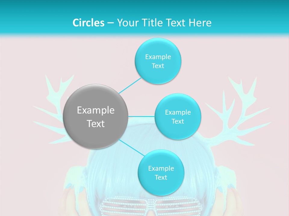 A Woman With Blue Hair And Sunglasses Is Holding Her Head PowerPoint Template