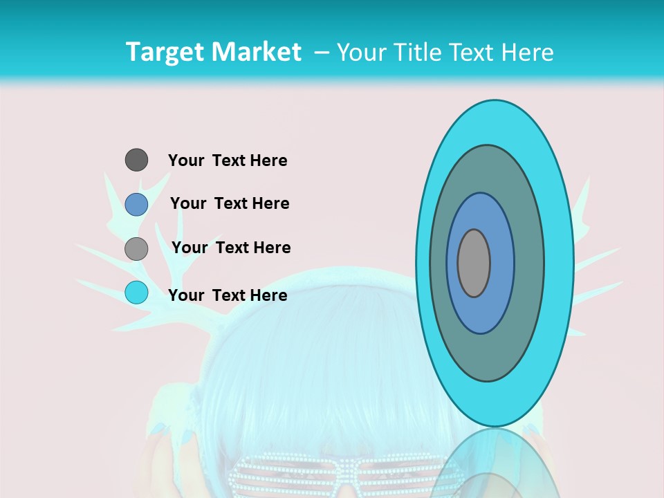 A Woman With Blue Hair And Sunglasses Is Holding Her Head PowerPoint Template