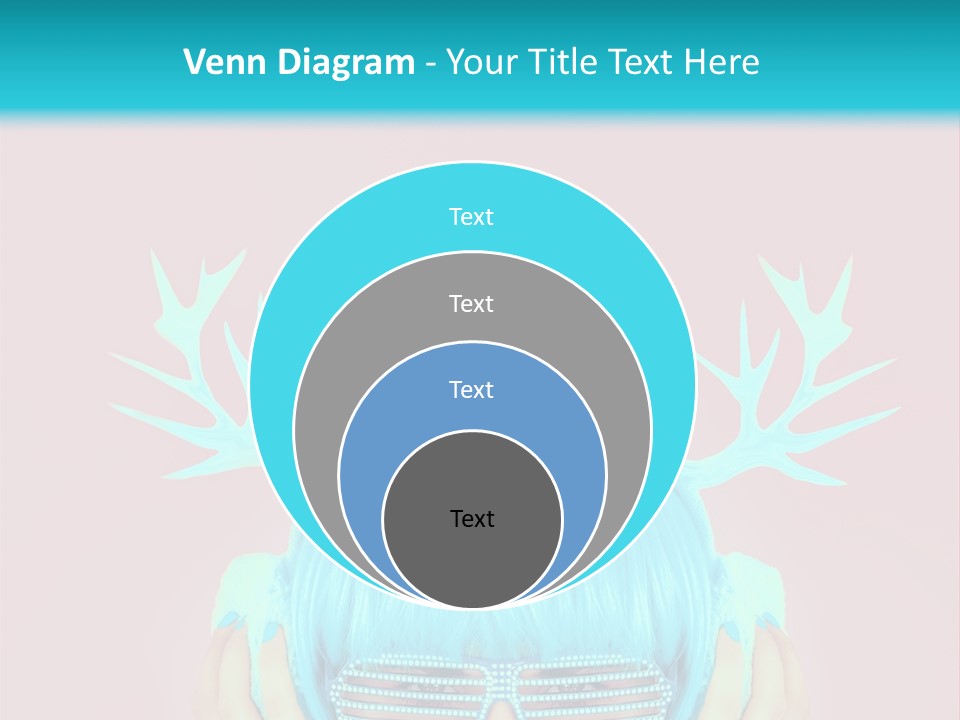 A Woman With Blue Hair And Sunglasses Is Holding Her Head PowerPoint Template