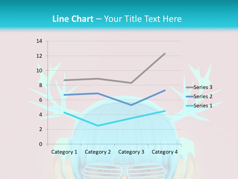 A Woman With Blue Hair And Sunglasses Is Holding Her Head PowerPoint Template