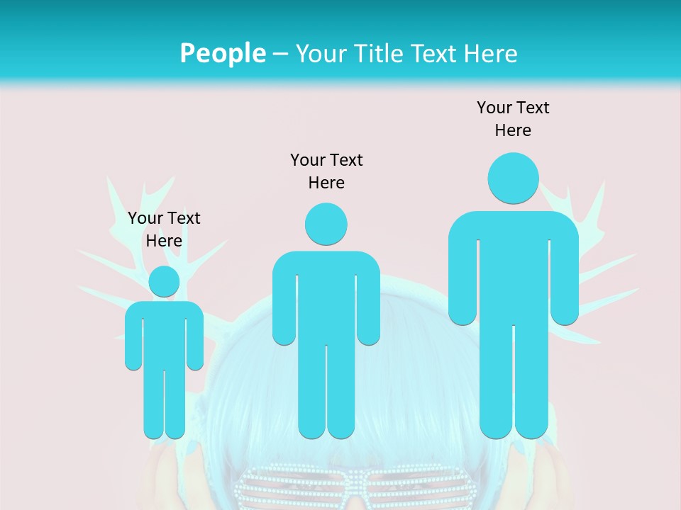 A Woman With Blue Hair And Sunglasses Is Holding Her Head PowerPoint Template