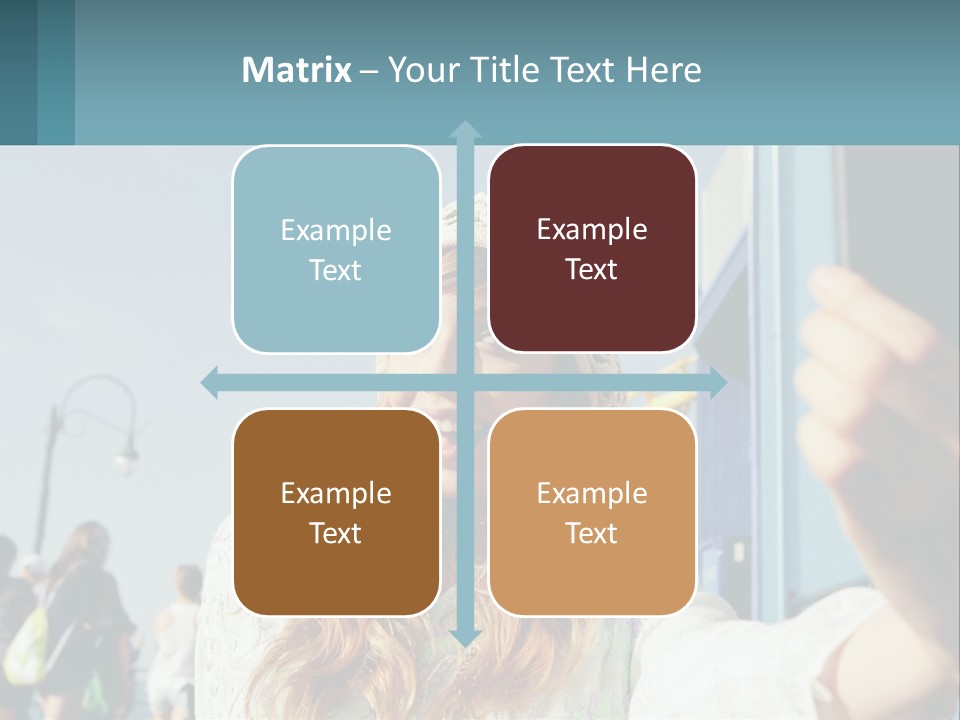 A Woman Taking A Picture With Her Cell Phone PowerPoint Template