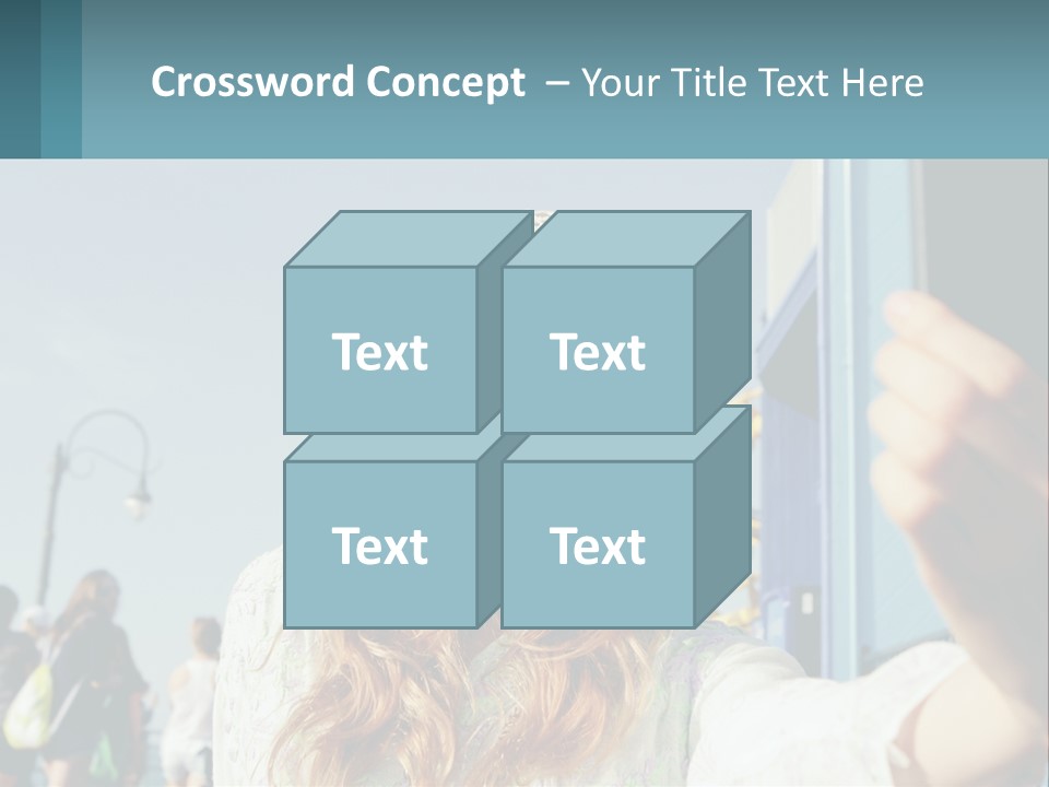 A Woman Taking A Picture With Her Cell Phone PowerPoint Template