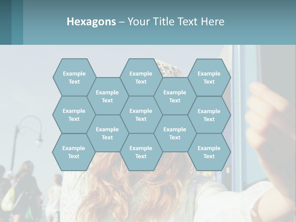 A Woman Taking A Picture With Her Cell Phone PowerPoint Template