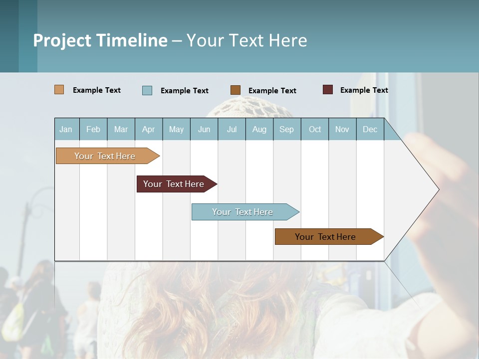 A Woman Taking A Picture With Her Cell Phone PowerPoint Template