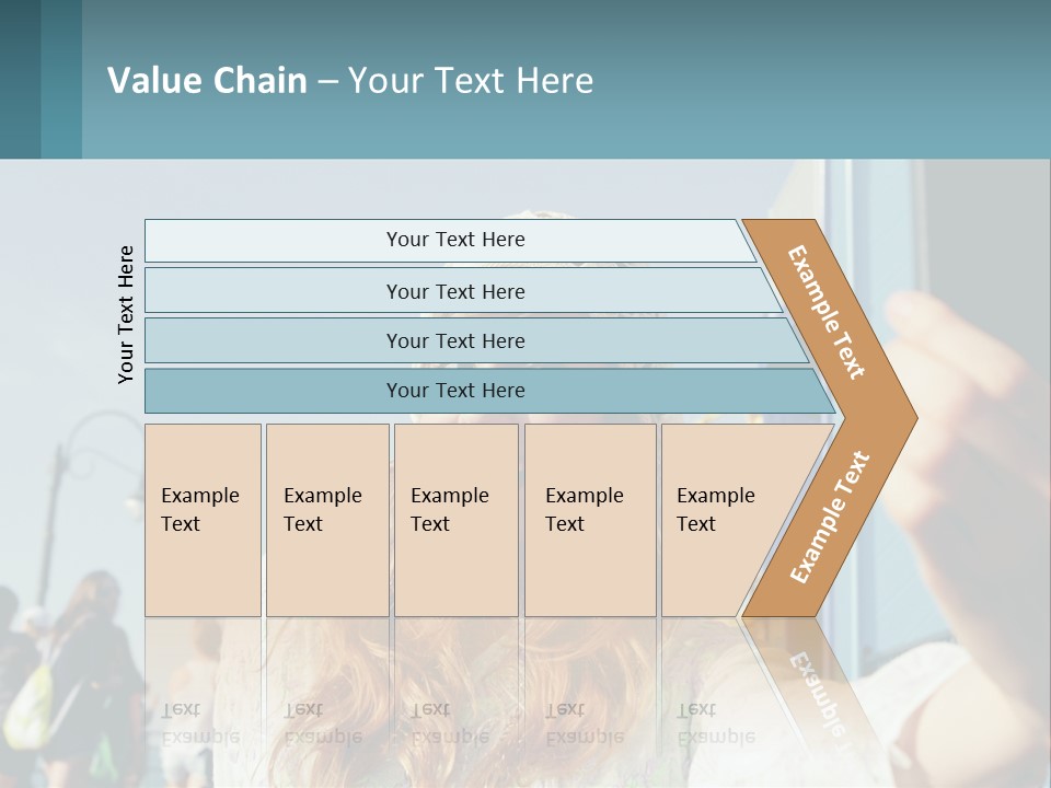 A Woman Taking A Picture With Her Cell Phone PowerPoint Template