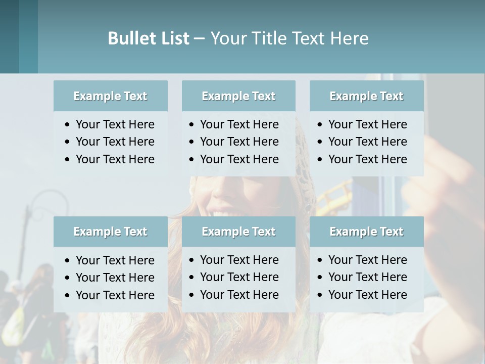 A Woman Taking A Picture With Her Cell Phone PowerPoint Template