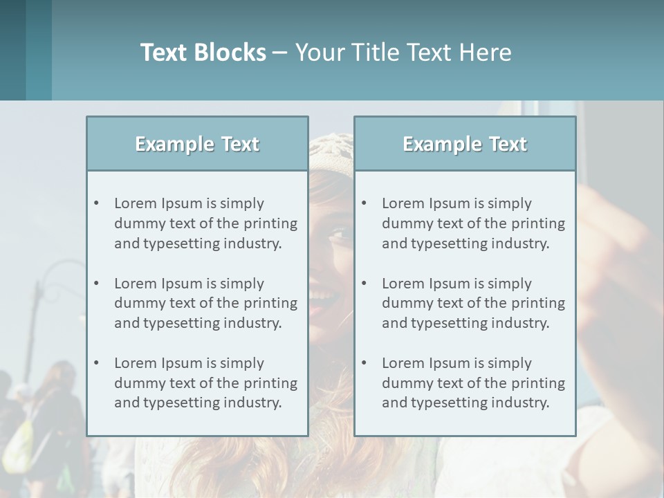 A Woman Taking A Picture With Her Cell Phone PowerPoint Template