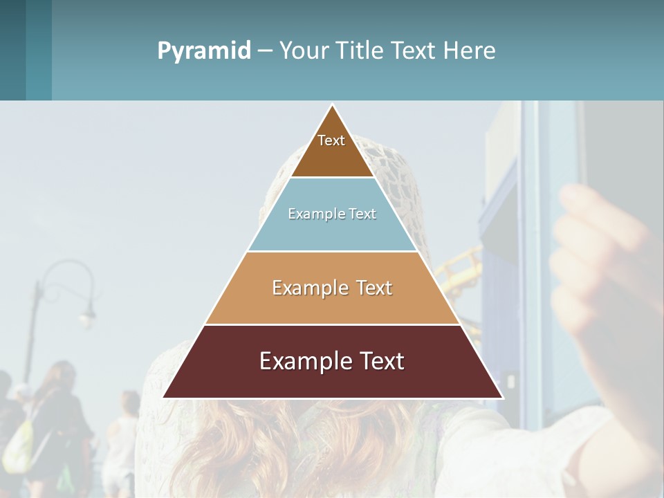 A Woman Taking A Picture With Her Cell Phone PowerPoint Template