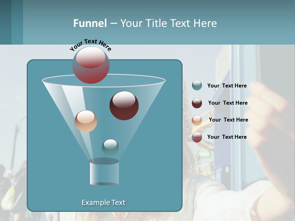 A Woman Taking A Picture With Her Cell Phone PowerPoint Template