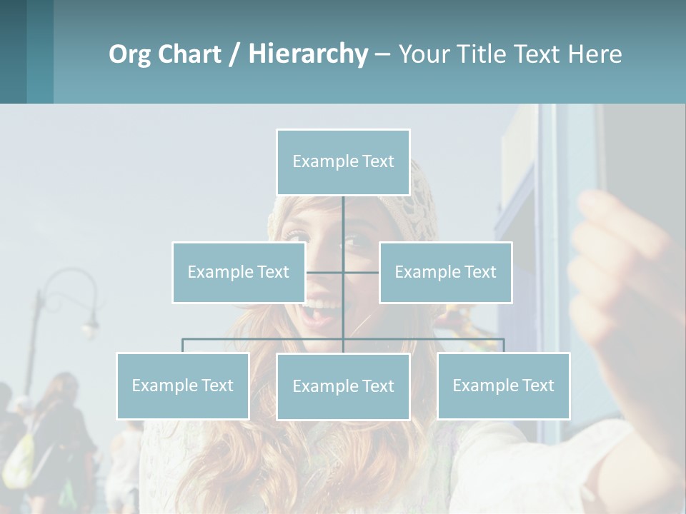 A Woman Taking A Picture With Her Cell Phone PowerPoint Template