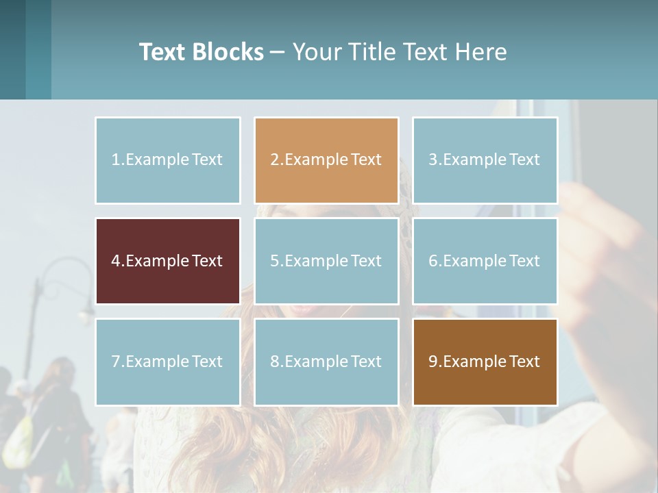 A Woman Taking A Picture With Her Cell Phone PowerPoint Template