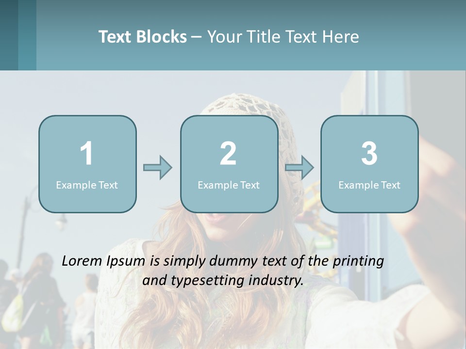A Woman Taking A Picture With Her Cell Phone PowerPoint Template