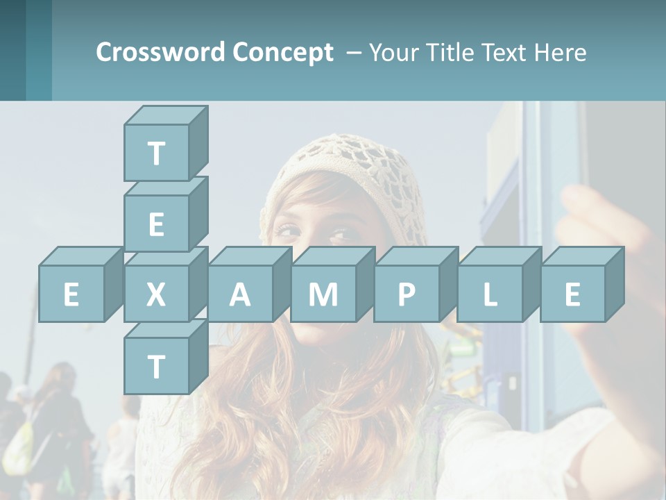 A Woman Taking A Picture With Her Cell Phone PowerPoint Template