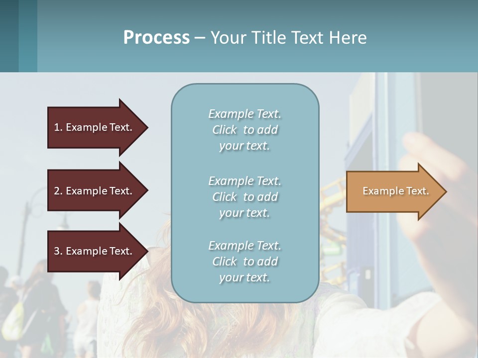 A Woman Taking A Picture With Her Cell Phone PowerPoint Template