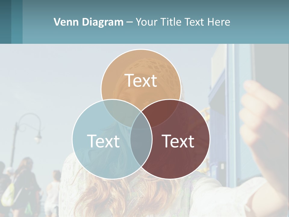 A Woman Taking A Picture With Her Cell Phone PowerPoint Template