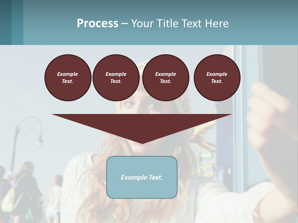 A Woman Taking A Picture With Her Cell Phone PowerPoint Template