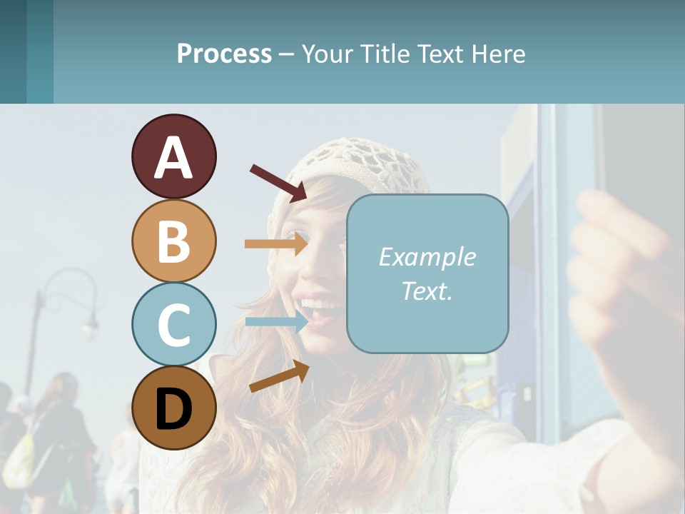 A Woman Taking A Picture With Her Cell Phone PowerPoint Template