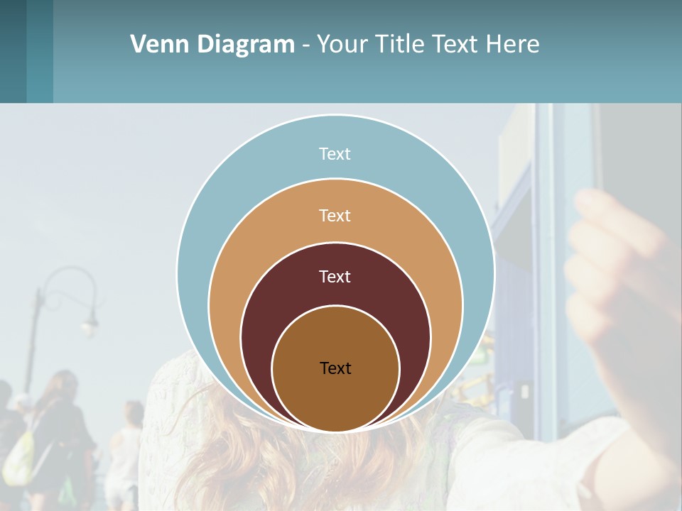 A Woman Taking A Picture With Her Cell Phone PowerPoint Template