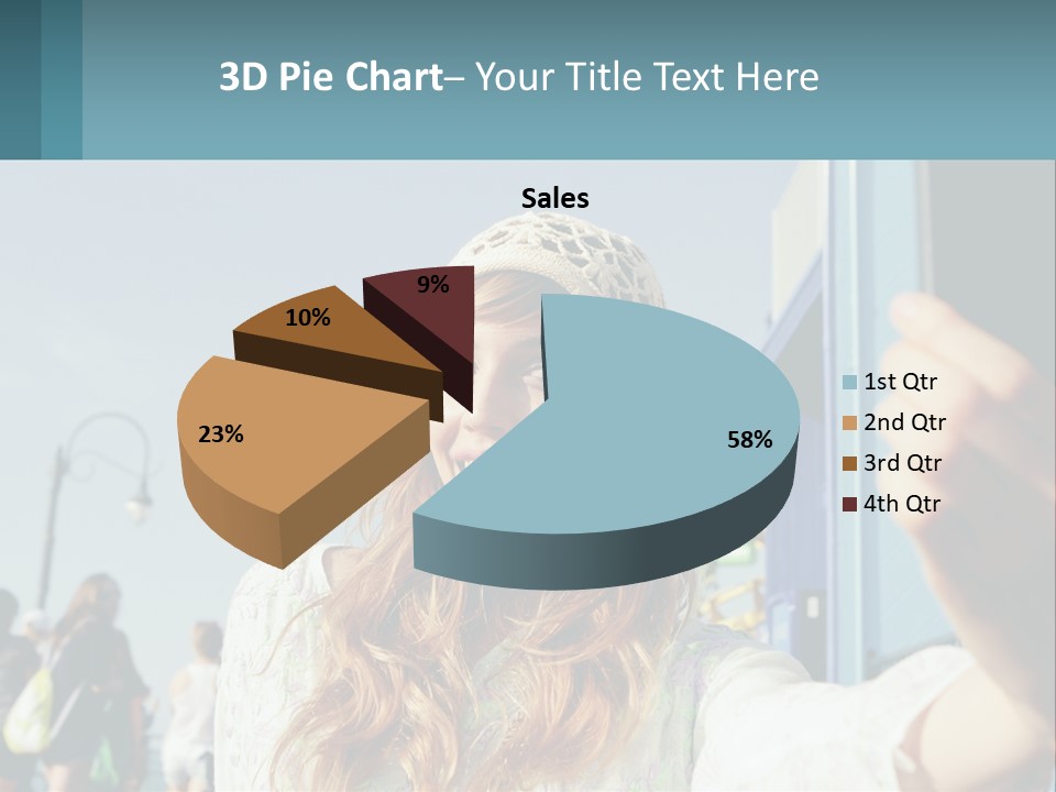 A Woman Taking A Picture With Her Cell Phone PowerPoint Template