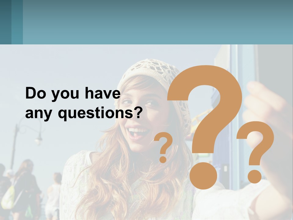 A Woman Taking A Picture With Her Cell Phone PowerPoint Template