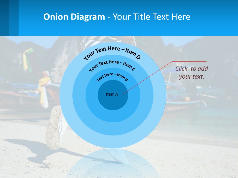 A Woman Walking On A Beach With Boats In The Background PowerPoint Template