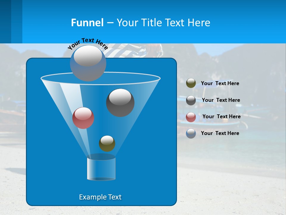 A Woman Walking On A Beach With Boats In The Background PowerPoint Template