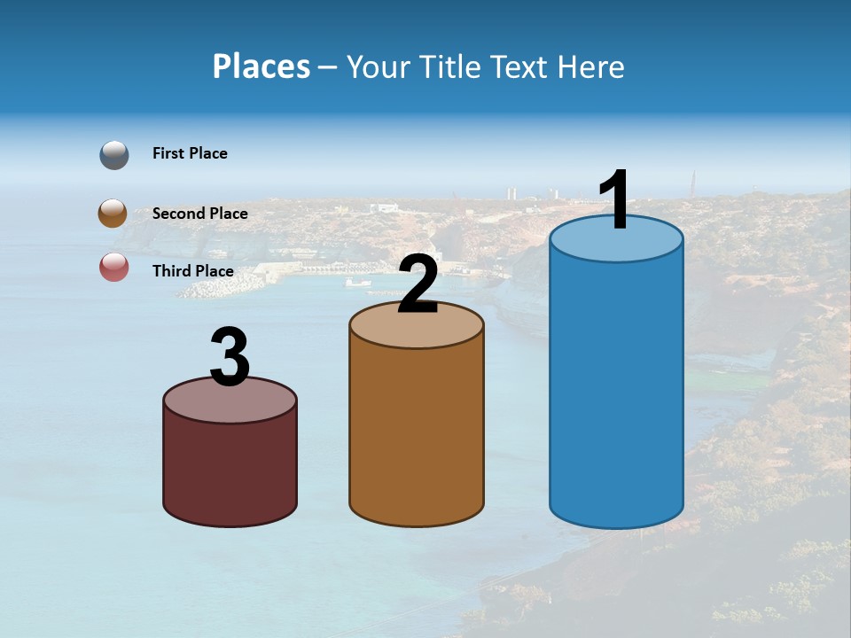 A Large Body Of Water Surrounded By Mountains PowerPoint Template