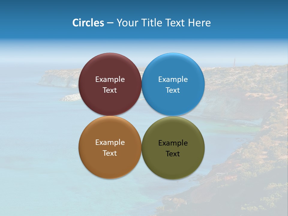 A Large Body Of Water Surrounded By Mountains PowerPoint Template