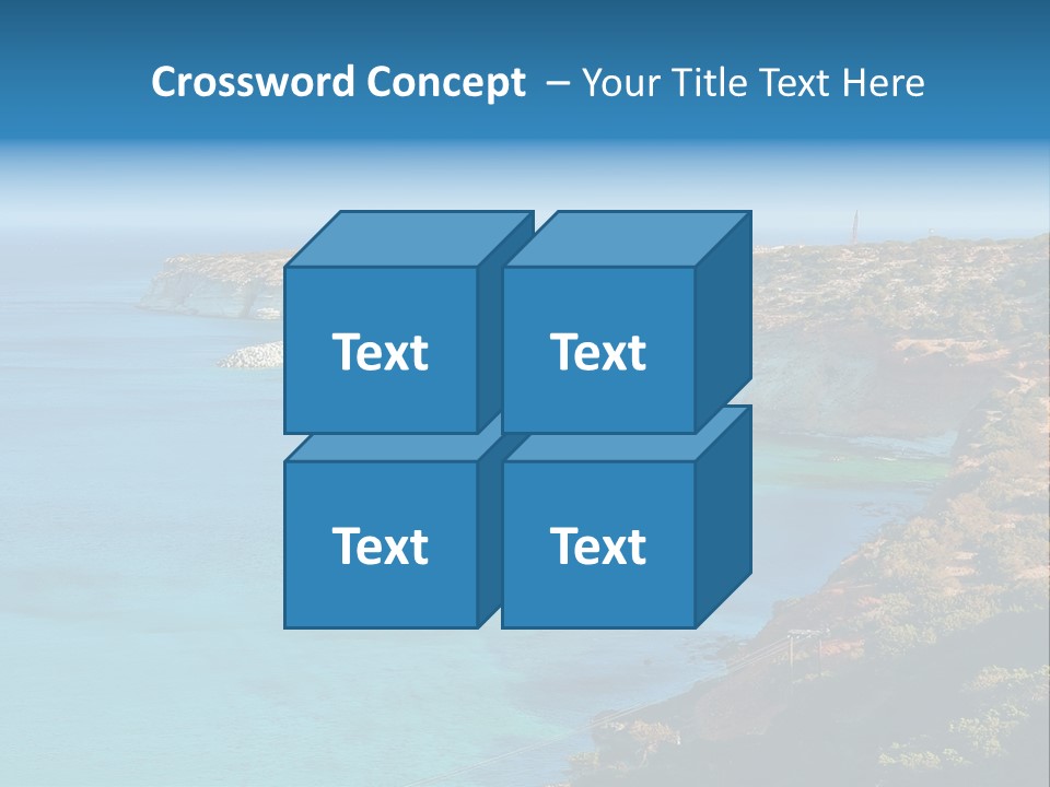 A Large Body Of Water Surrounded By Mountains PowerPoint Template