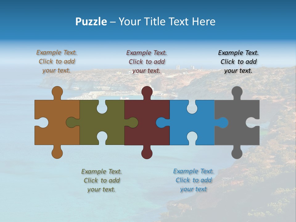 A Large Body Of Water Surrounded By Mountains PowerPoint Template