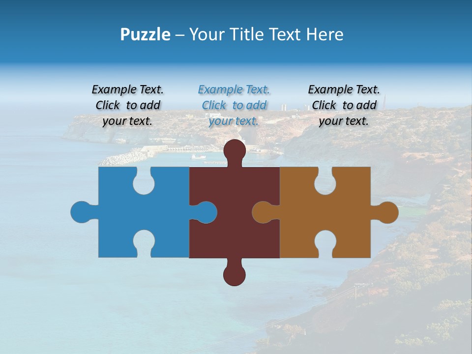 A Large Body Of Water Surrounded By Mountains PowerPoint Template