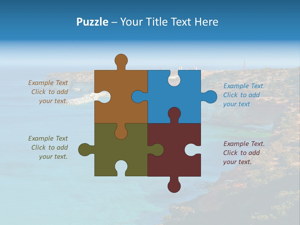 A Large Body Of Water Surrounded By Mountains PowerPoint Template