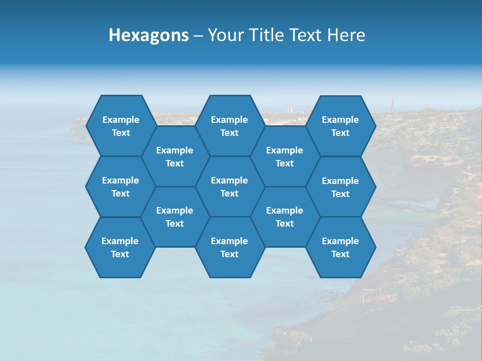 A Large Body Of Water Surrounded By Mountains PowerPoint Template