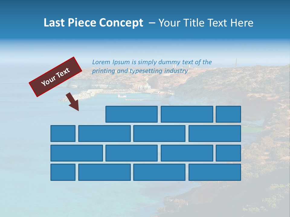 A Large Body Of Water Surrounded By Mountains PowerPoint Template