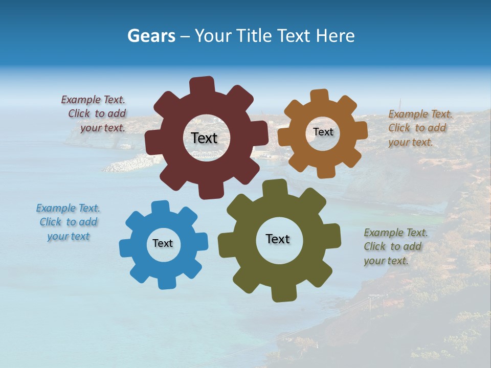 A Large Body Of Water Surrounded By Mountains PowerPoint Template