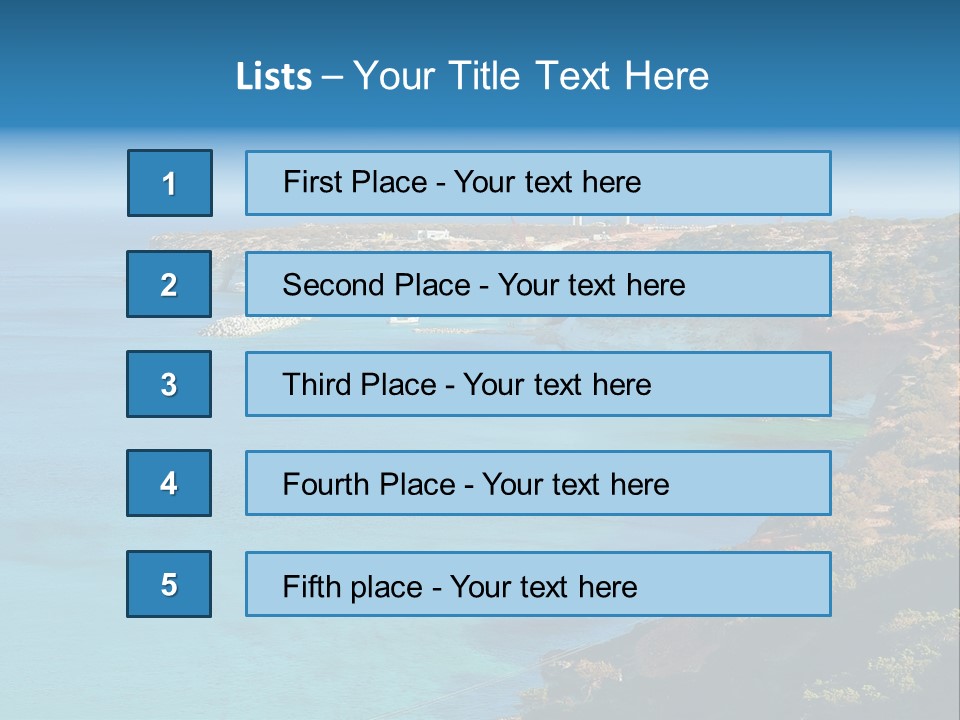 A Large Body Of Water Surrounded By Mountains PowerPoint Template