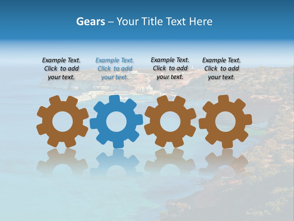 A Large Body Of Water Surrounded By Mountains PowerPoint Template