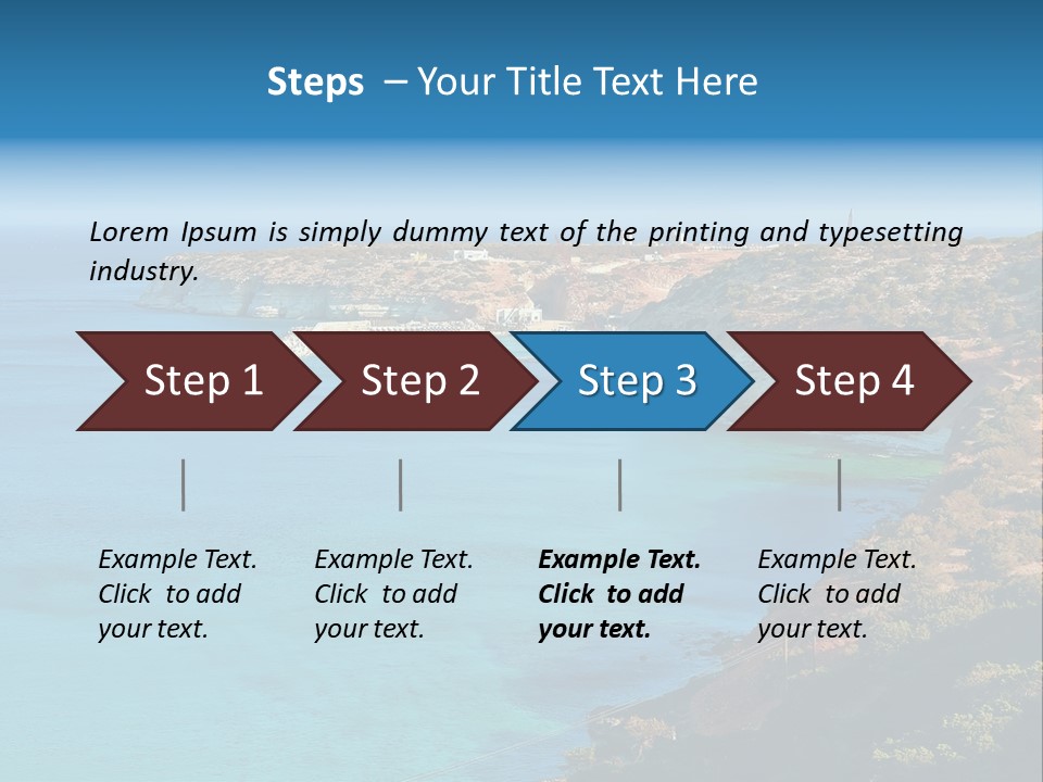 A Large Body Of Water Surrounded By Mountains PowerPoint Template