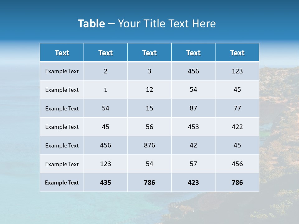 A Large Body Of Water Surrounded By Mountains PowerPoint Template