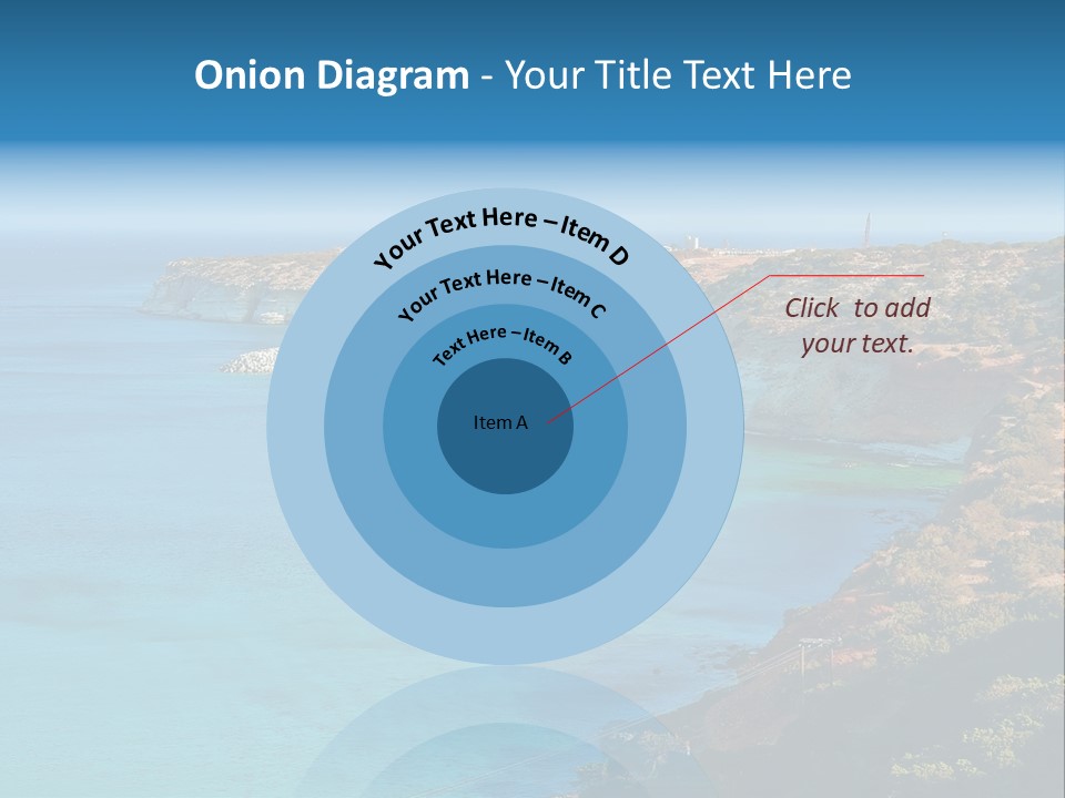 A Large Body Of Water Surrounded By Mountains PowerPoint Template